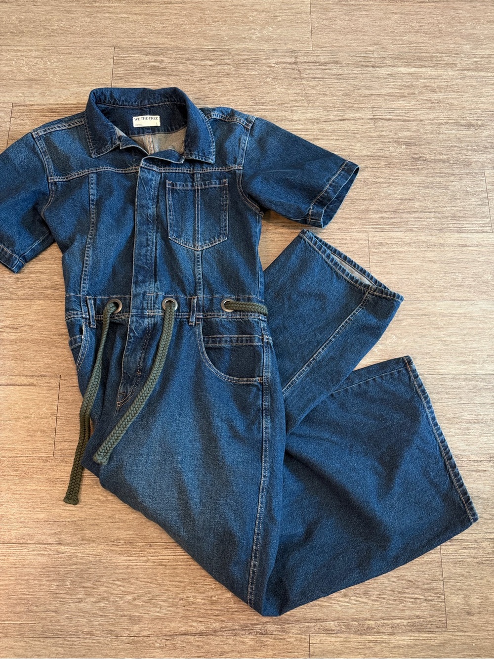 Free People Edison Denim Coveralls